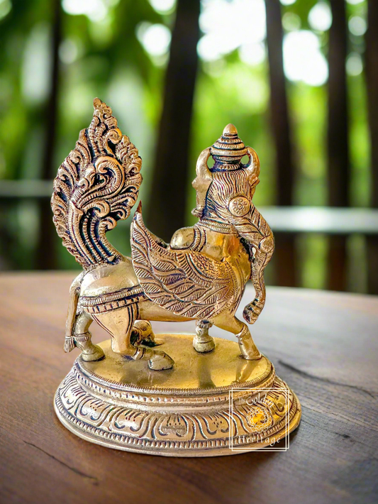 Brass Kamdhenu, cow statue - The Golden Heritage #