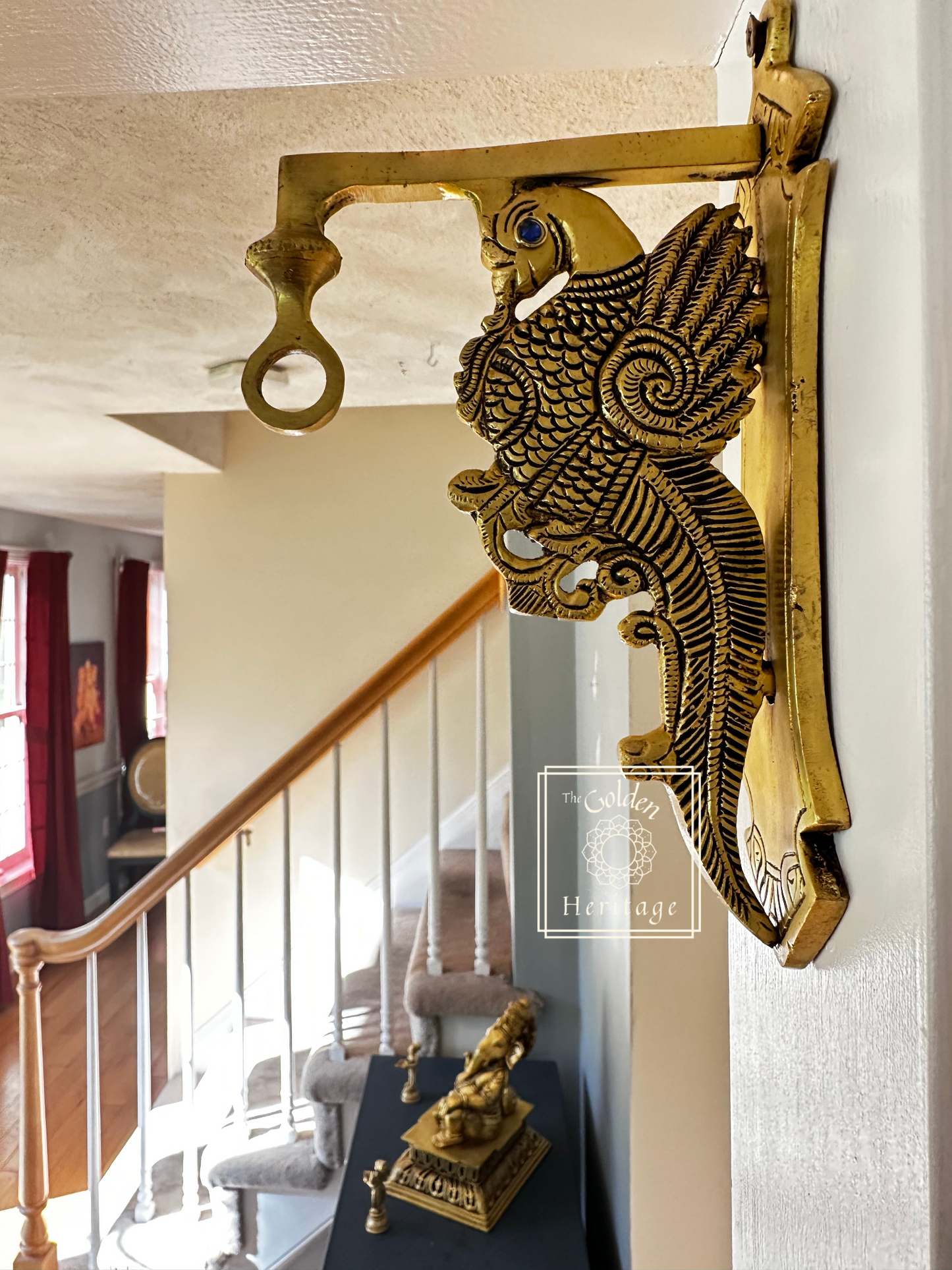 Peacock design Hook hanging lamp, Bracket for décor your entrance