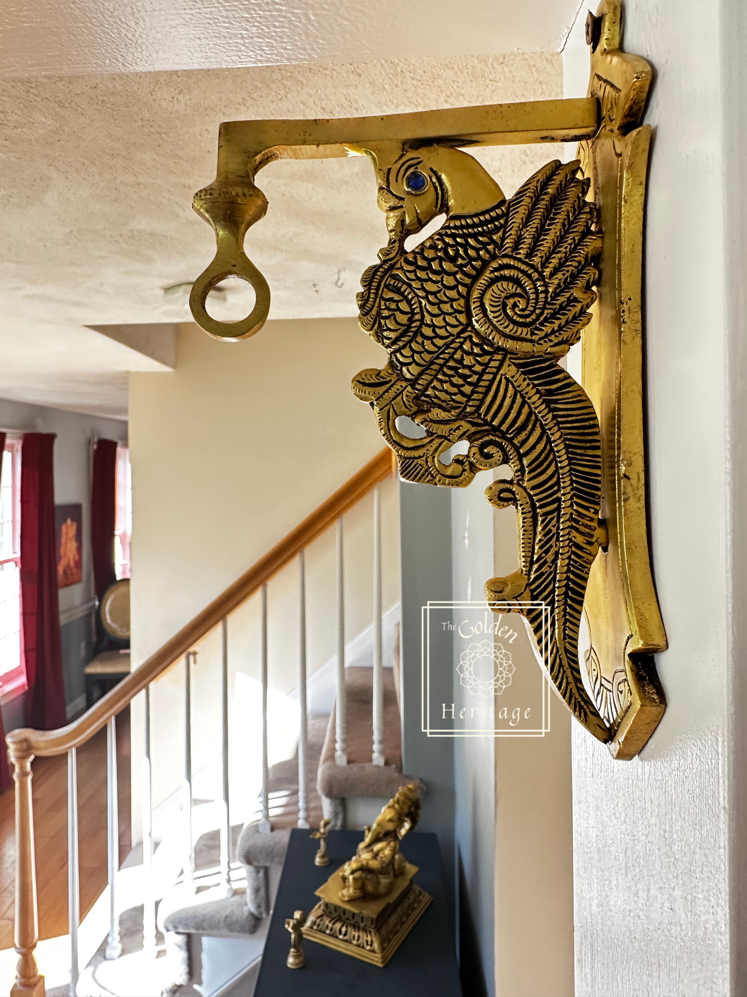 Peacock design Hook hanging lamp, Bracket for décor your entrance