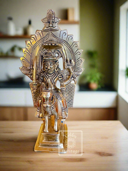 Brass Khandoba, Artifacts warrior horse riding Shiva - The Golden Heritage #