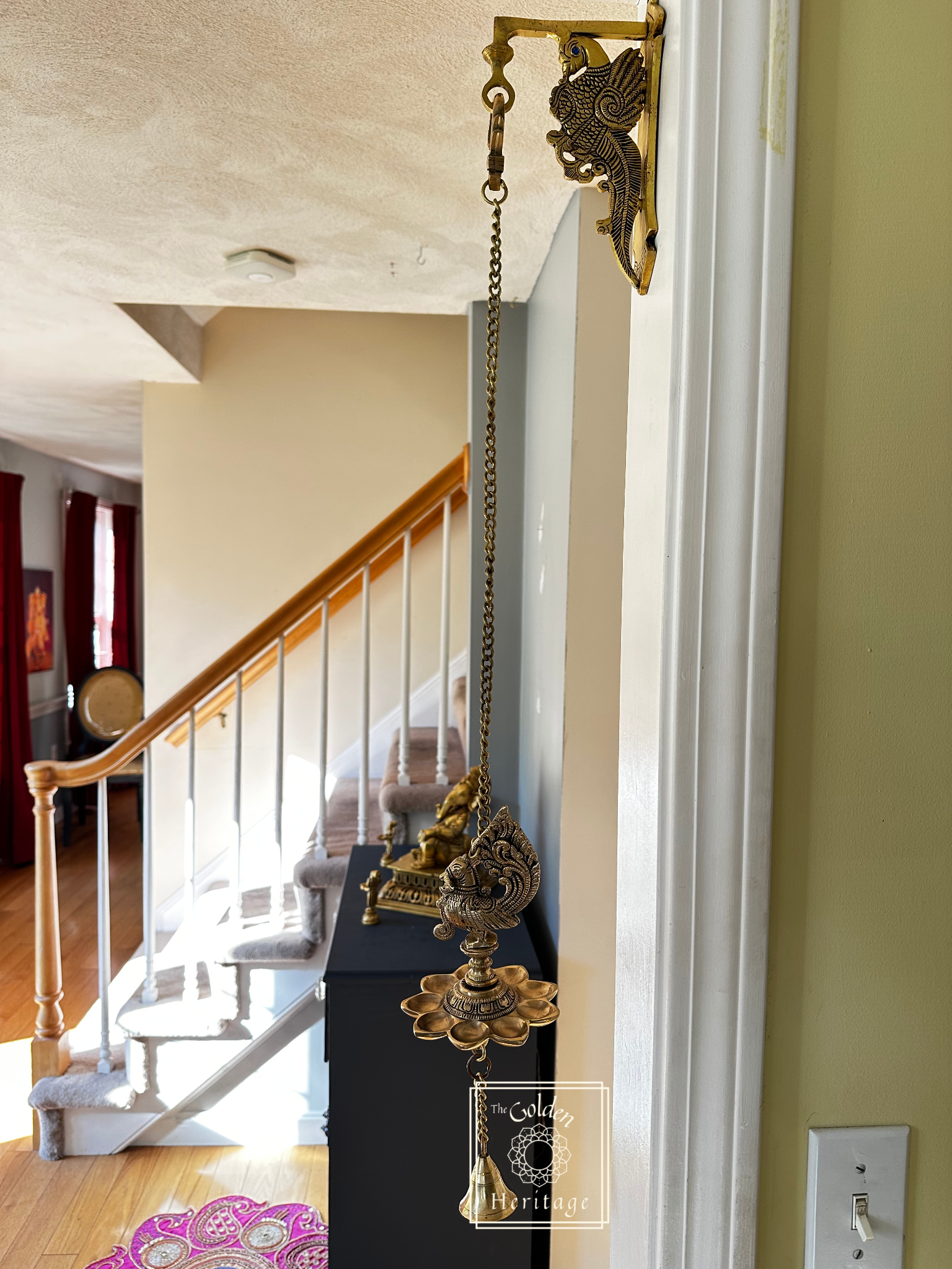 Peacock design Hook hanging lamp, Bracket for décor your entrance