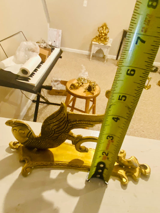 Peacock Brass Hook hanging lamp or bell, Bracket - The Golden Heritage #