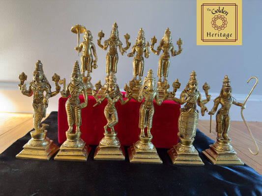 Brass Dashavtara statue