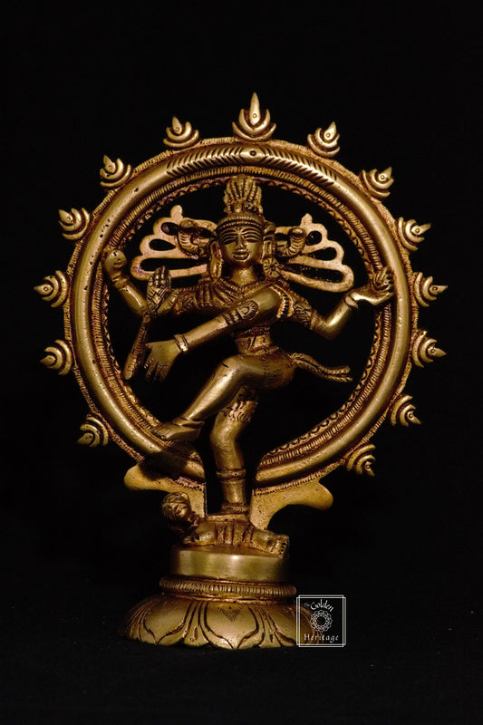 Brass Nataraja idol  7" - The Golden Heritage #