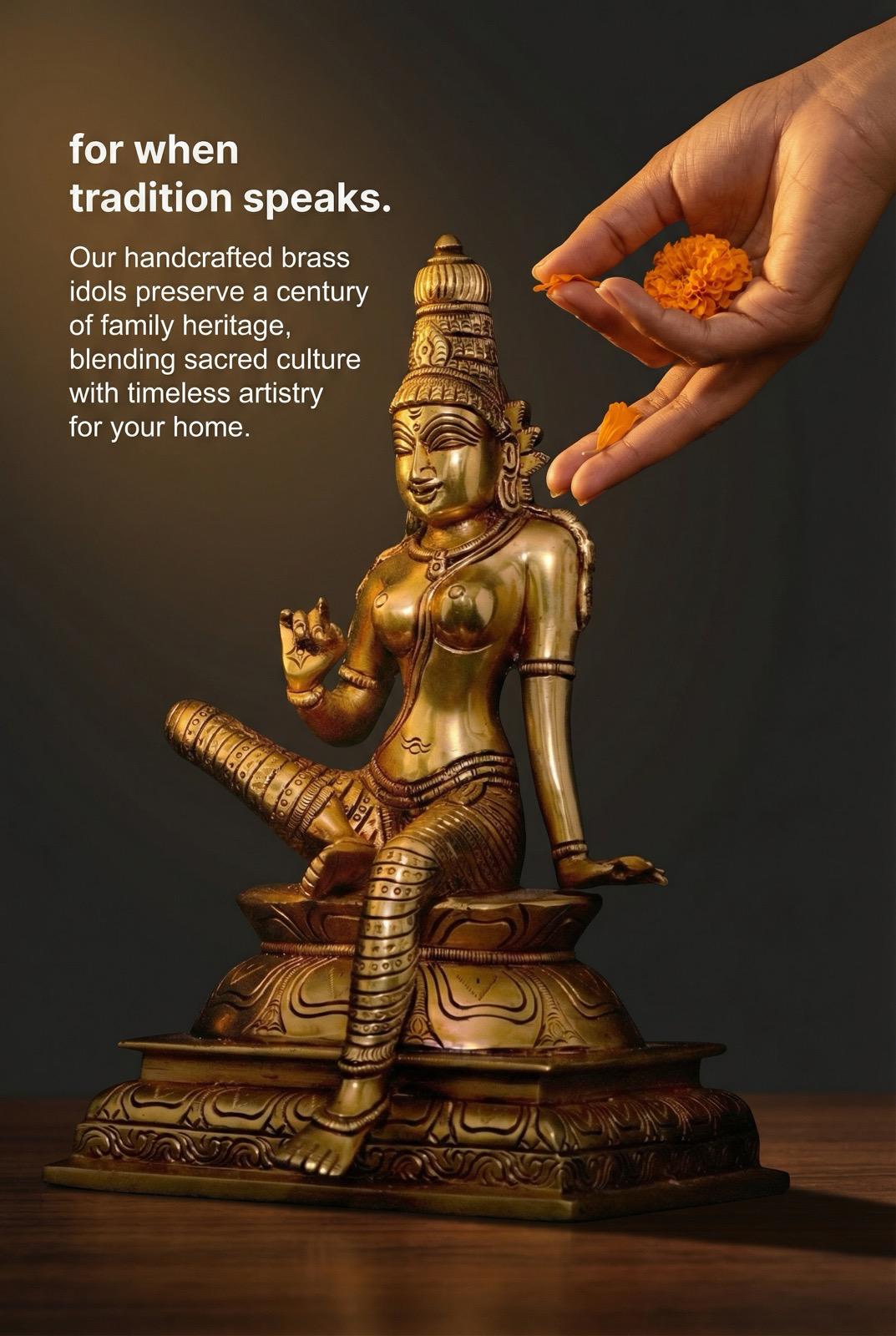 Auspicious Idol of Parvati sitting on Aasana